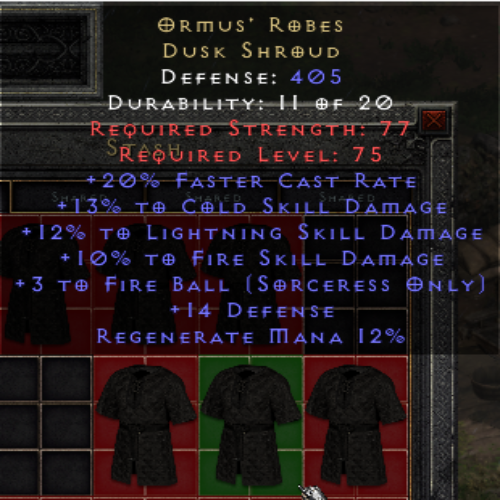 Ormus' Robes - Fire Ball