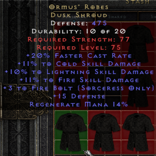 Ormus' Robes - Fire Bolt