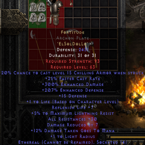 Fortitude Ethereal 30 All Resistances 207 ED