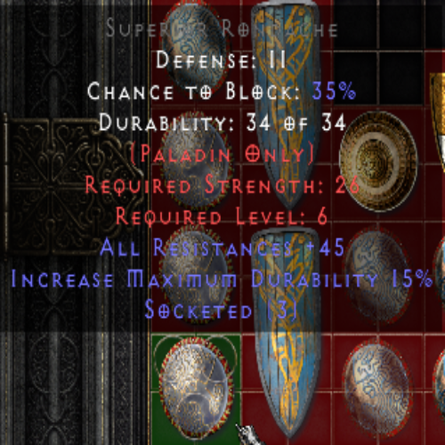 Rondache 3os 45 All Resistances 15 IMD