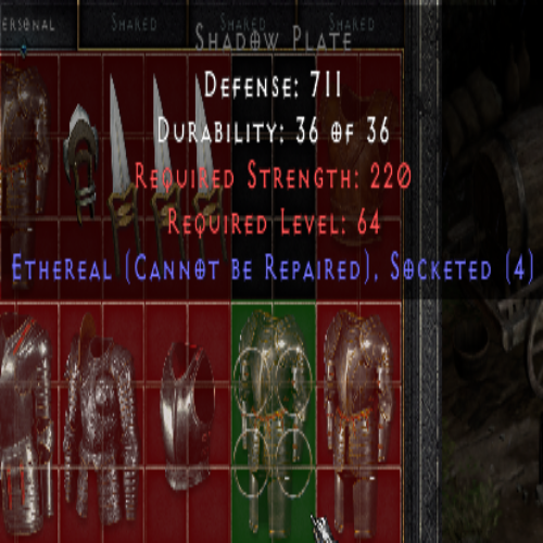 Shadow Plate 4os - 711 Defense - Ethereal