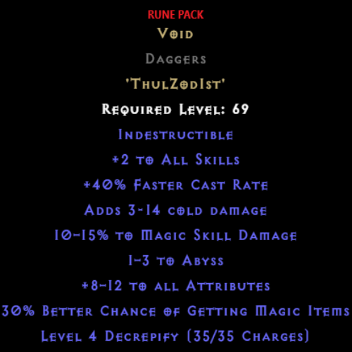 Void Rune Pack Description