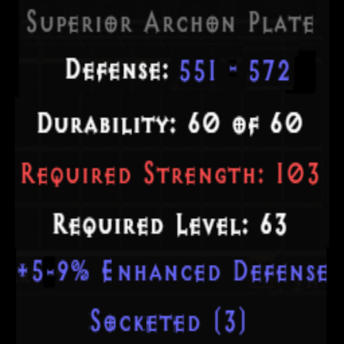 Archon Plate 5-9% ED 3 Sockets
