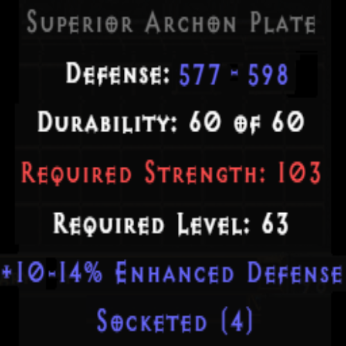 Archon Plate 10-14% ED 4 Sockets