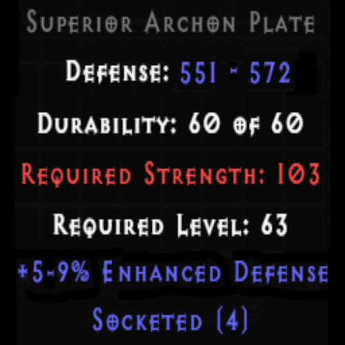 Archon Plate 5-9% ED 4 Sockets
