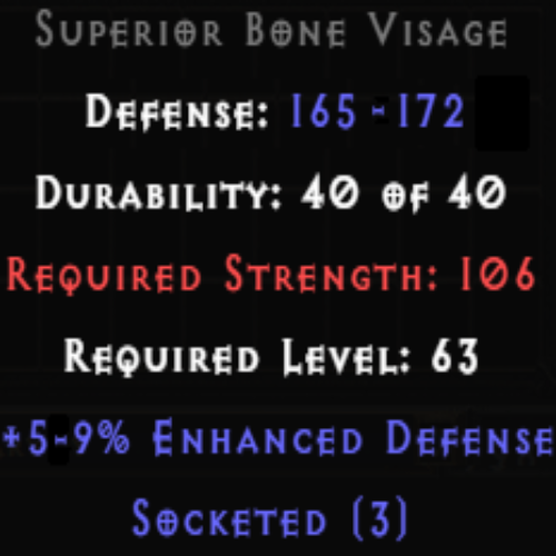 Bone Visage 5-9% ED 3 Sockets