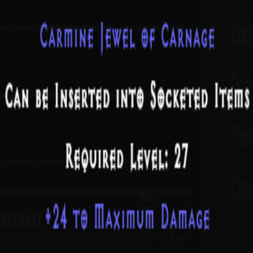Carmine Jewel of Carnage +24 Maximum Damage