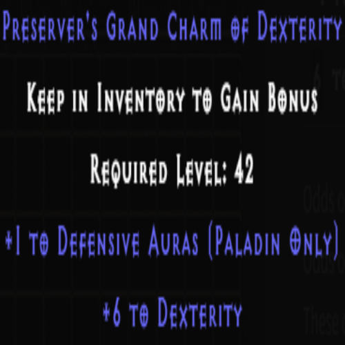 Paladin Defensive Skiller +6 Dexterity