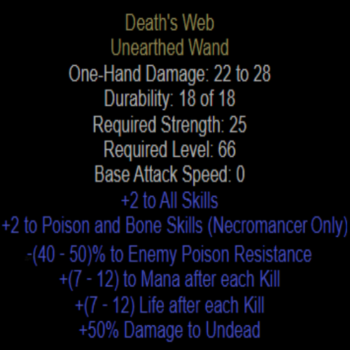 Death's Web +2 PnB