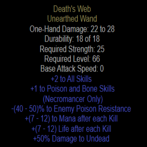 Death's Web +1 PnB