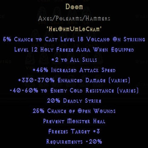Doom Rune Pack