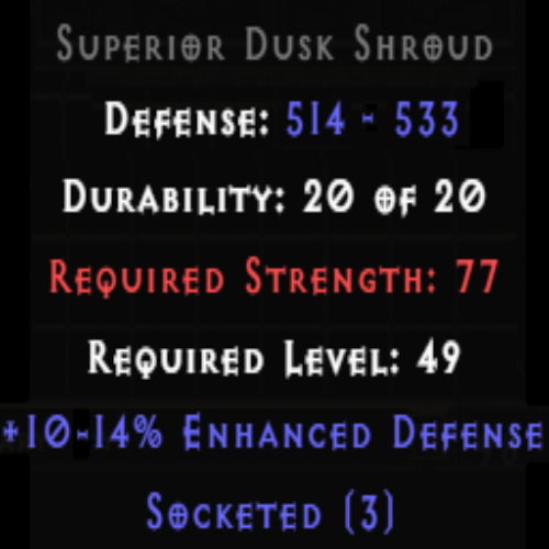 Dusk Shroud 10-14% ED 3 Sockets
