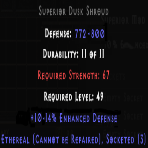 Dusk Shroud Ethereal 10-14% ED 3 Sockets