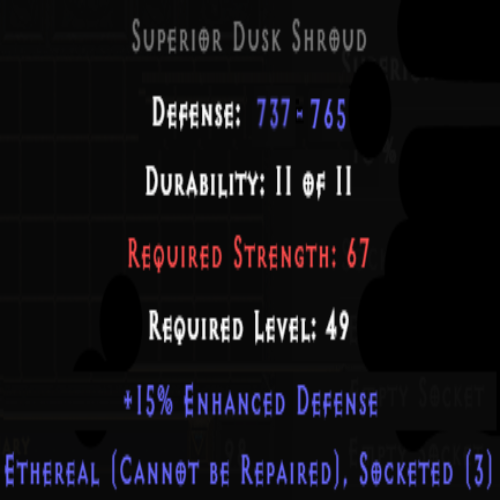 Dusk Shroud Ethereal 15% ED 3 Sockets