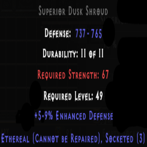 Dusk Shroud Ethereal 5-9% ED 3 Sockets
