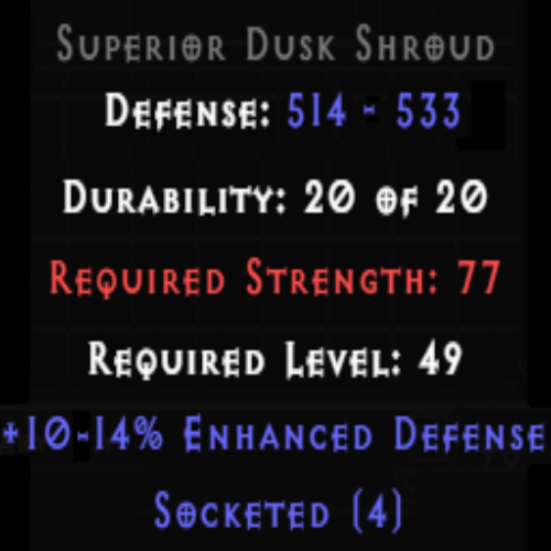 Dusk Shroud 10-14% ED 4 Sockets