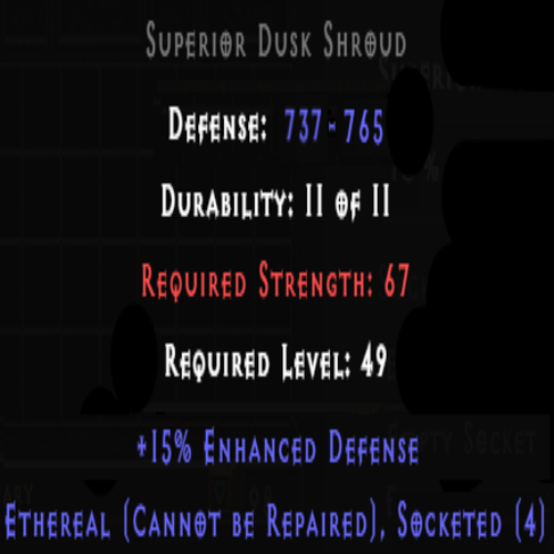 Dusk Shroud Ethereal 15% ED 4 Sockets