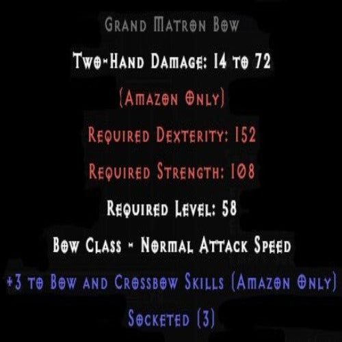 Grand Matron Bow 3 Sockets 3 Bow Skills