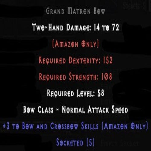 Grand Matron Bow 5 Sockets 3 Bow Skills