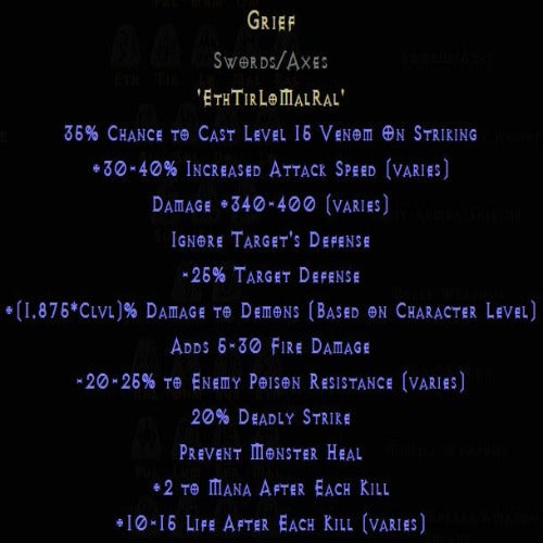 Grief Rune Pack