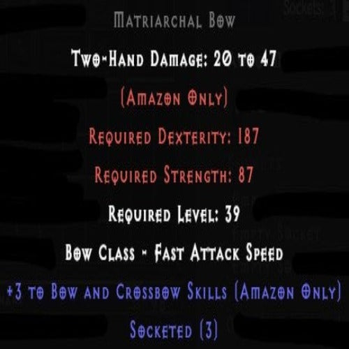Matriarchal Bow 3 Sockets 3 Bow Skills