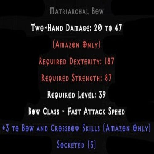 Matriarchal Bow 5 Sockets 3 Bow Skills