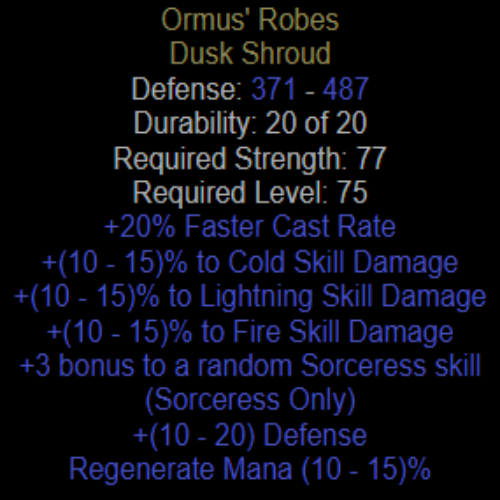 Ormus' Robes Random