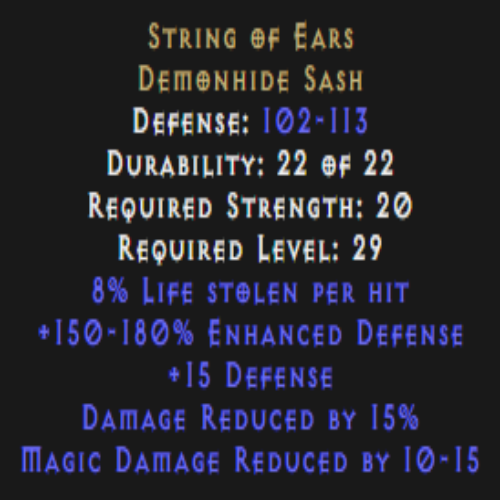 String of Ears 15% DR 8% Life Stolen