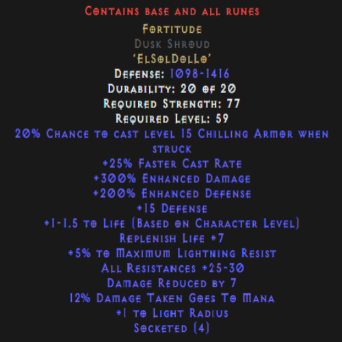 Unmade Fortitude Dusk Shroud