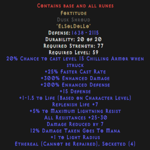 Unmade Fortitude Dusk Shroud Ethereal