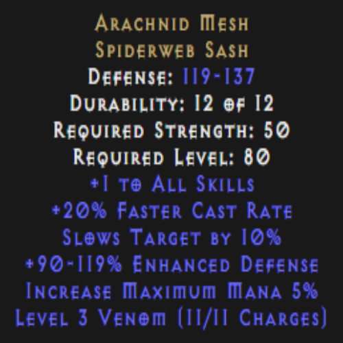 Arachnid Mesh Description