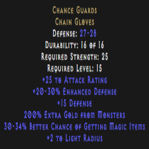 Chance Guards 30-34% Magic Find Description
