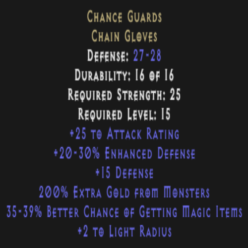 Chance Guards 35-39% Magic Find Description