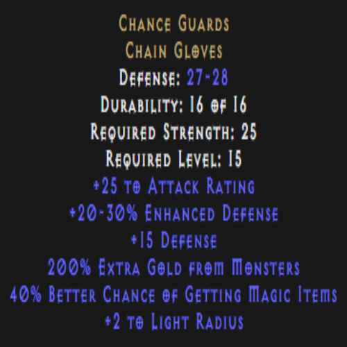 Chance Guards 40% Magic Find Description
