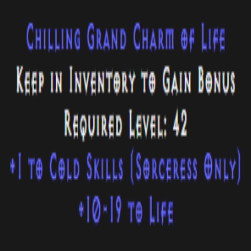Sorceress Cold Skiller 10-19 Life Description