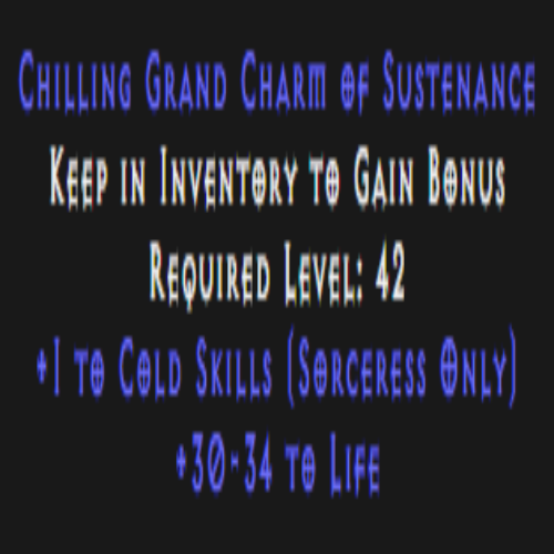 Sorceress Cold Skiller 30-34 Life Description