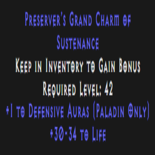 Paladin Defensive Skiller 30-34 Life Description