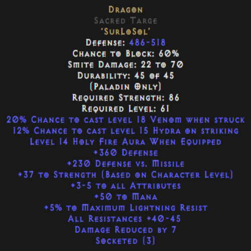 Dragon Sacred Targe 40-45 All Res Description