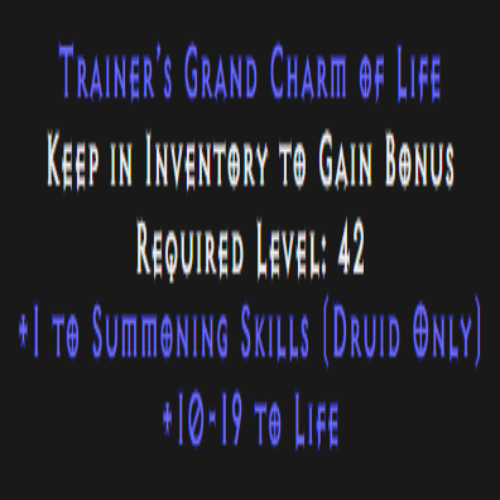 Druid Summoning Skiller 10-19 Life Description