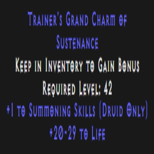 Druid Summoning Skiller 20-29 Life Description