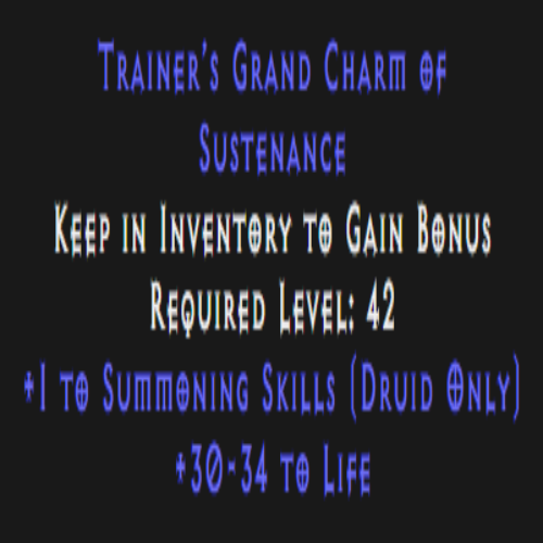 Druid Summoning Skiller 30-34 Life Description