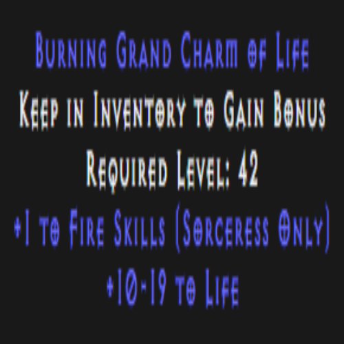 Sorceress Fire Skiller 10-19 Life Description