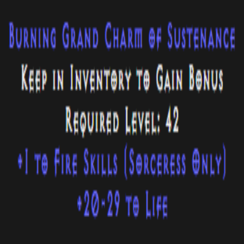 Sorceress Fire Skiller 20-29 Life Description
