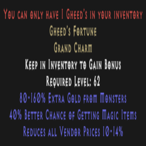 Gheed's Fortune Description