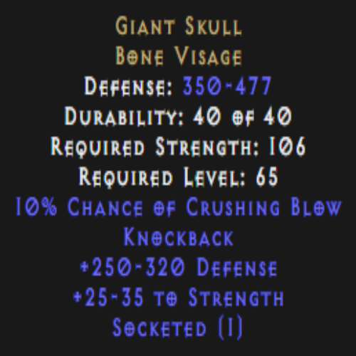 Giant Skull 1 Socket Description