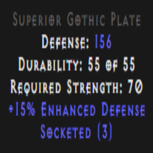 Gothic Plate 15% ED 3 Sockets