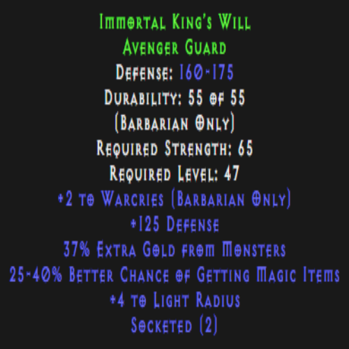 Immortal King’s Will (Helm) Description