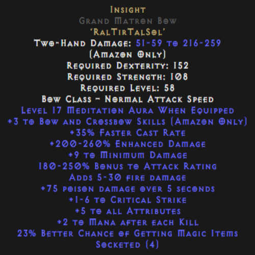 Insight Grand Matron Bow 3 Bow Skills 17 Aura Description