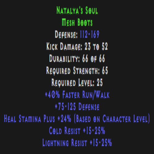 Natalya’s Soul (Boots) Description