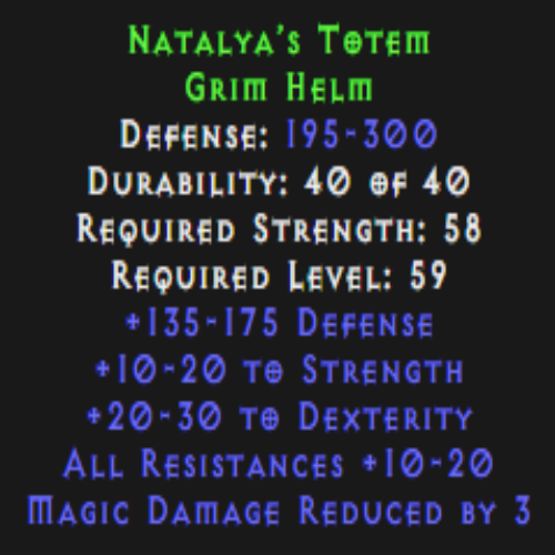 Natalya’s Totem (Helm) Description
